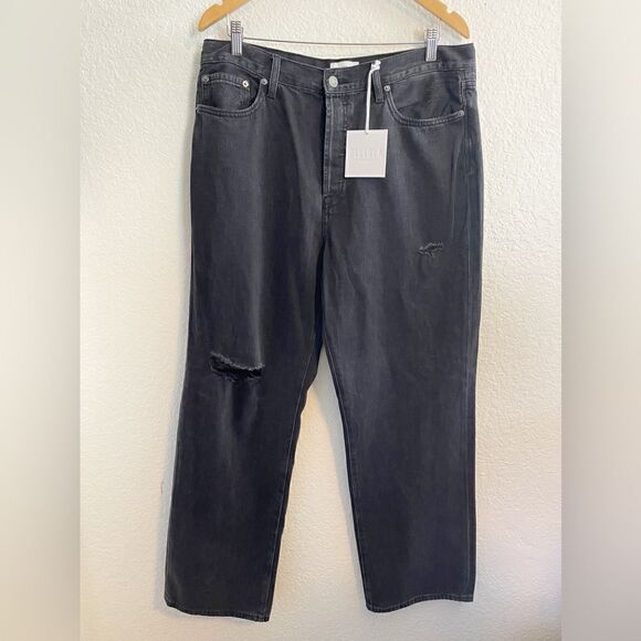 Pistola Cassie High Rise Classic Straight Jeans distressed washed black NWT 33 - Picture 4 of 10